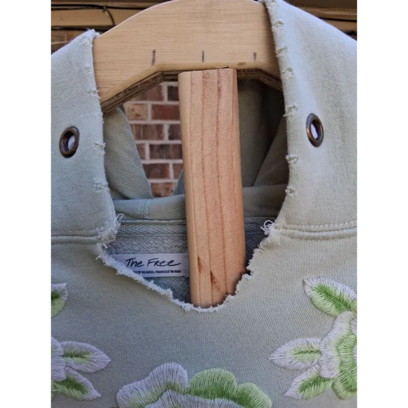 We The Free Free People Made Ombre' Floral Embroidered Hoodie XS - Picture 11 of 15